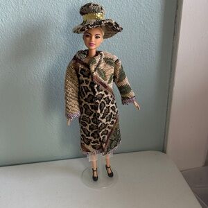 2016 Mattel Fashion Doll with Animal Print Coat & Hat